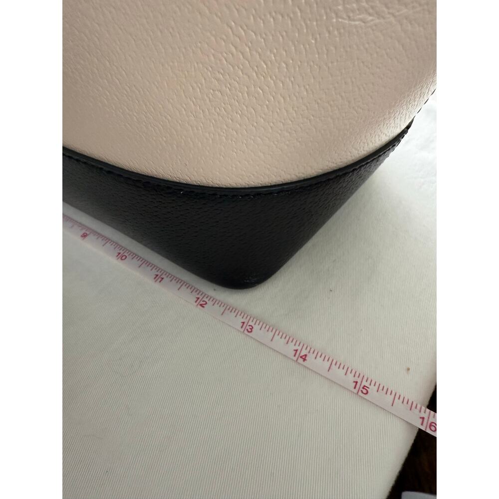 Gorgeous Kate Spade Two Tone Black & Cream Leather Tote Handbag - New w/o Tags - Picture 10 of 12